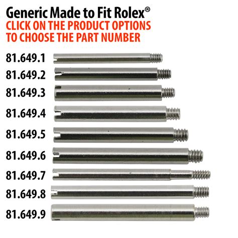 rolex link screw sizes